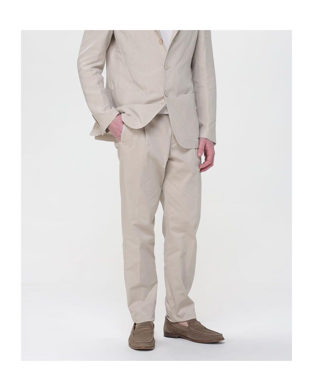 Eleventy Gray Casual Pants With Belt Loops for men