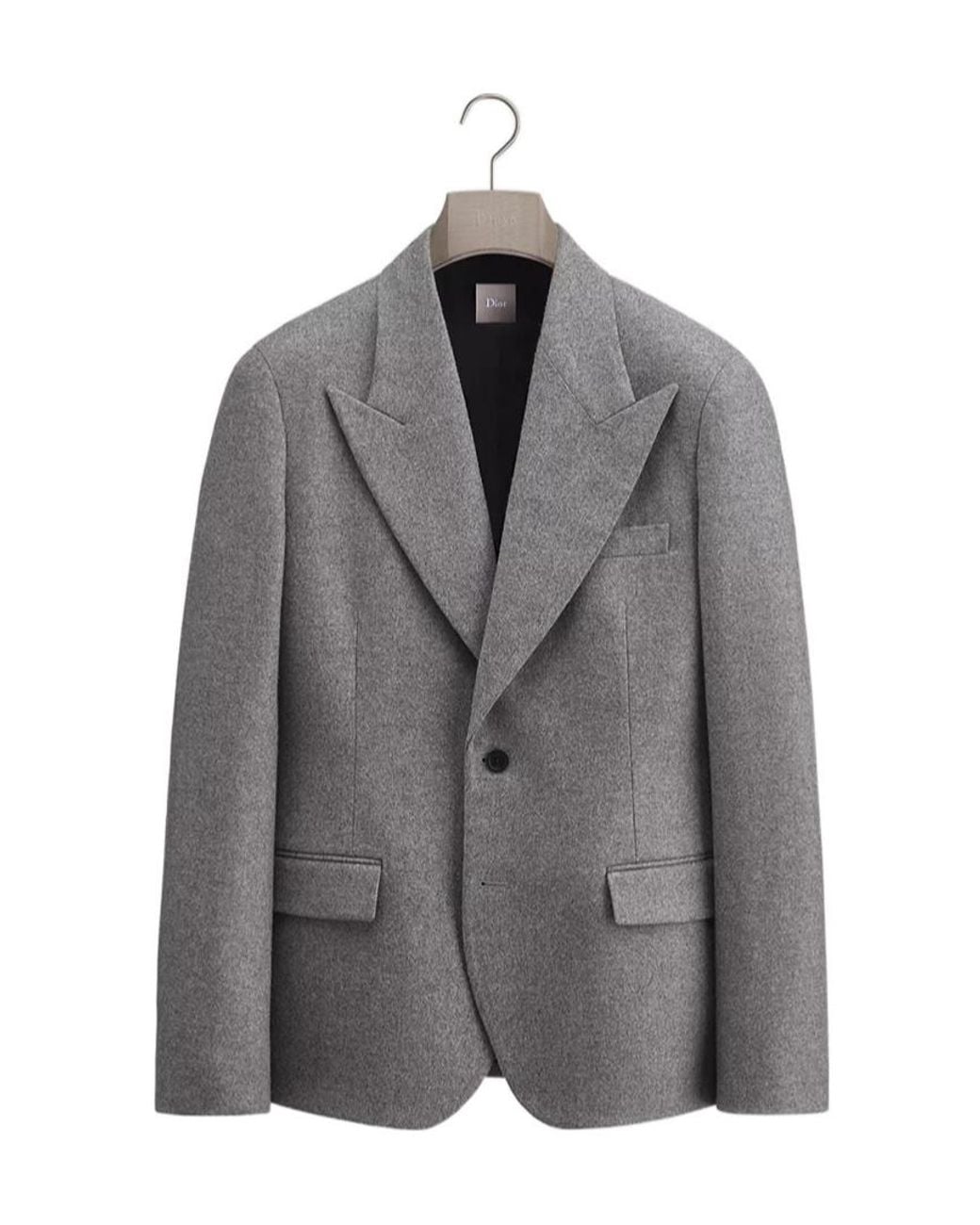 Dior Gray Single-Breasted Jacket for men
