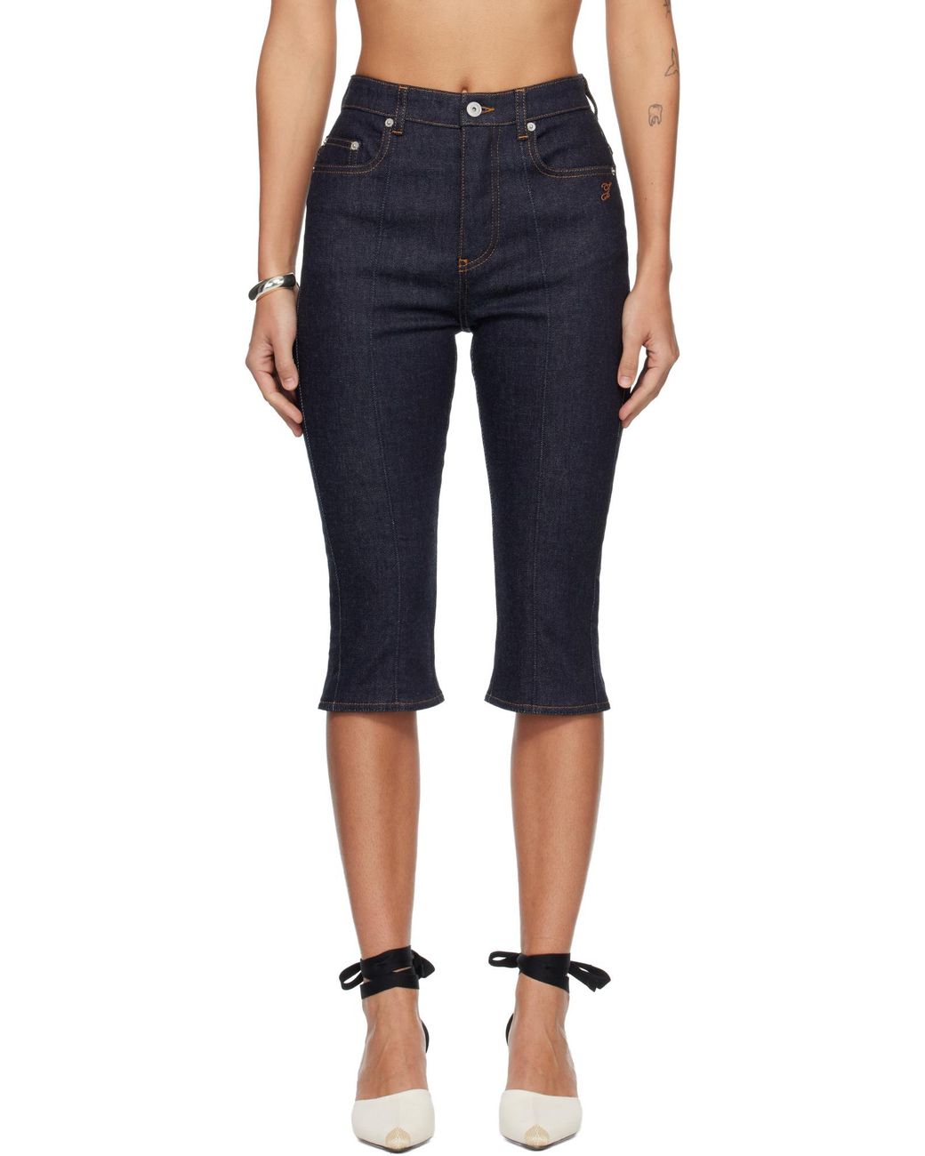 Jacquemus Blue Le De Nimes Capri Denim Jeans