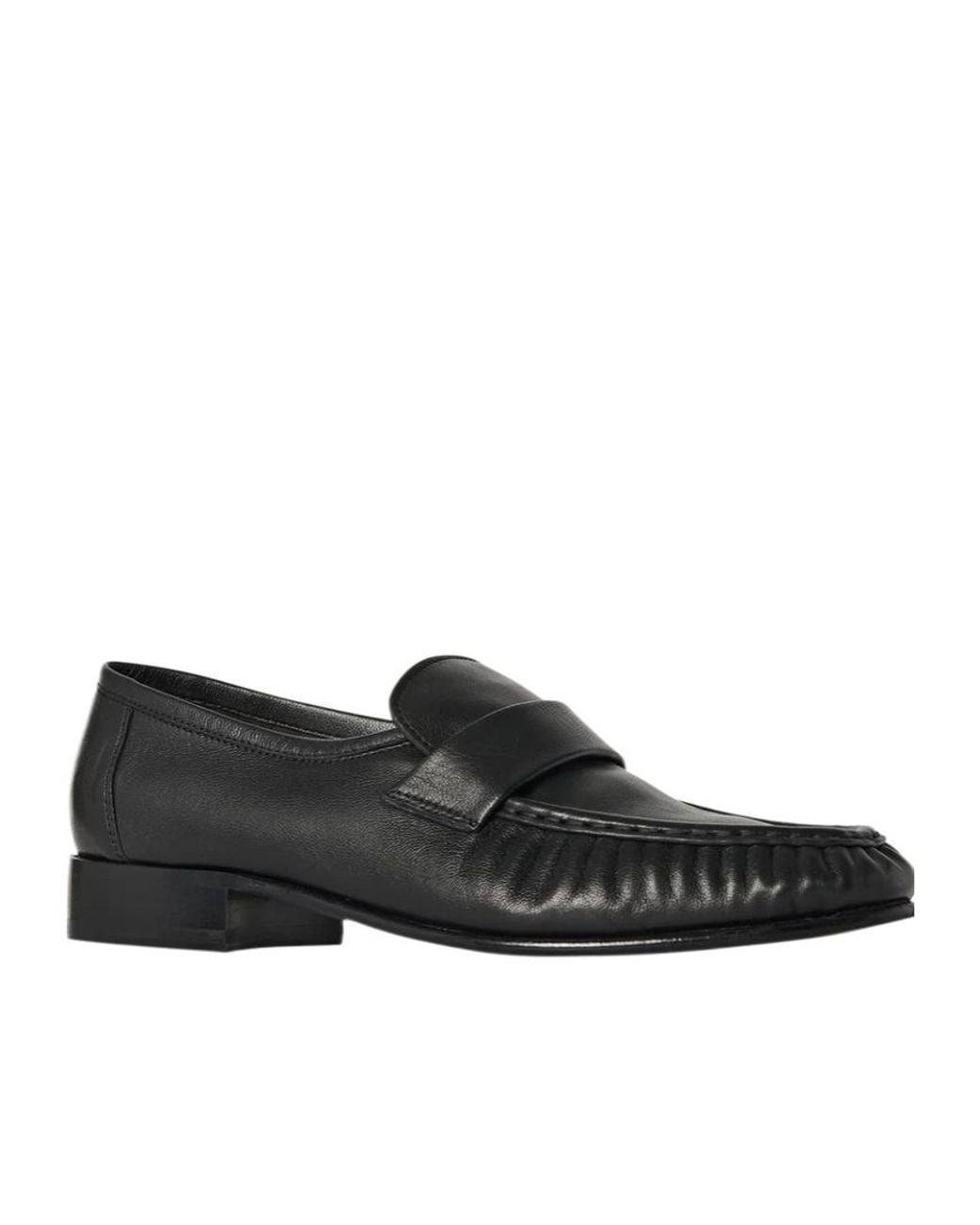 The Row Black Ruched Loafers
