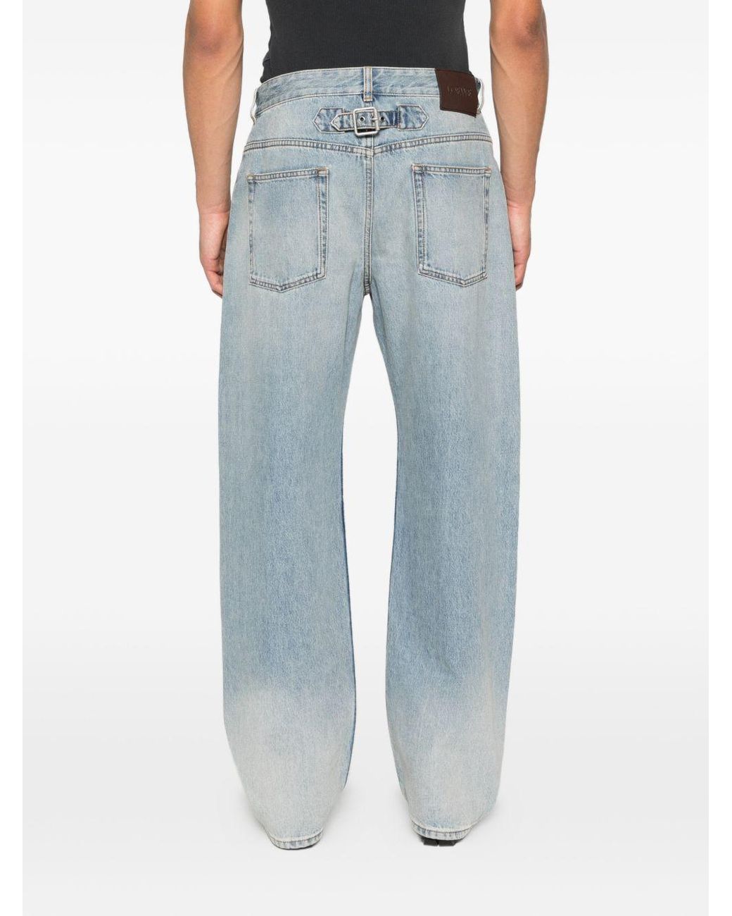Loewe Blue Straight Leg Jeans for men