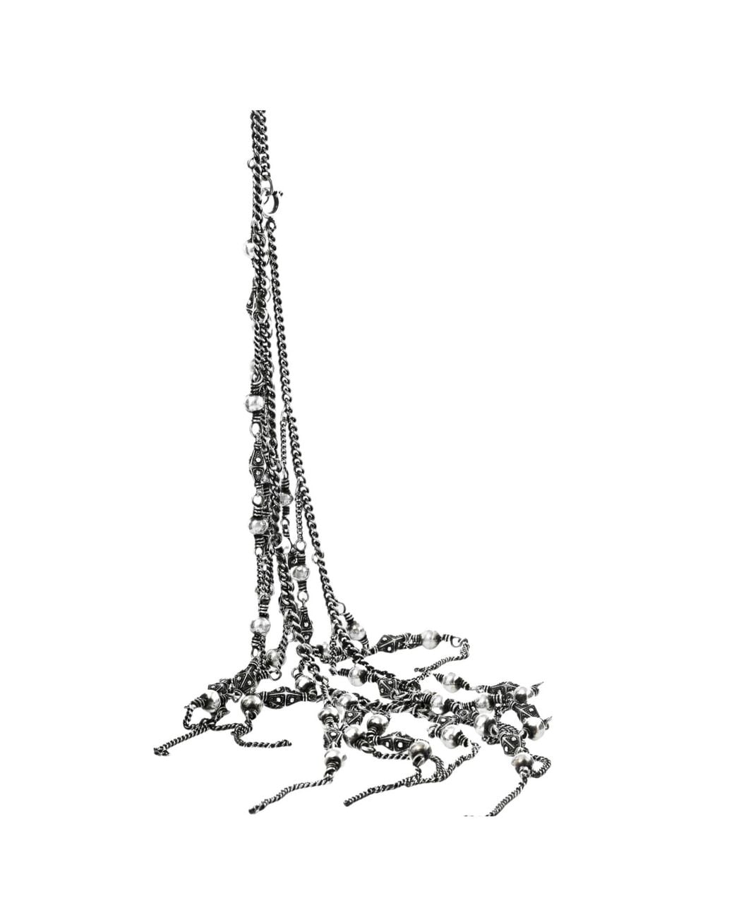 Ann Demeulemeester White Beaded Necklace