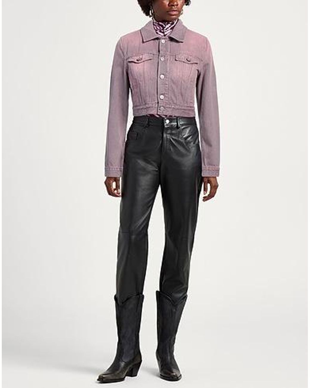 MM6 by Maison Margiela Pink Denim Jacket