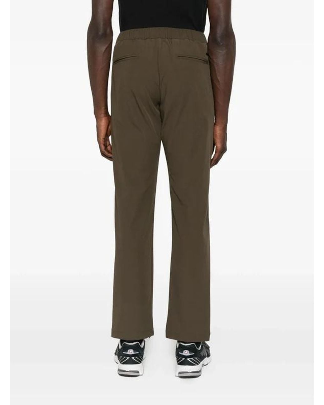 Herno Gray Pleated Drawstring Trousers for men