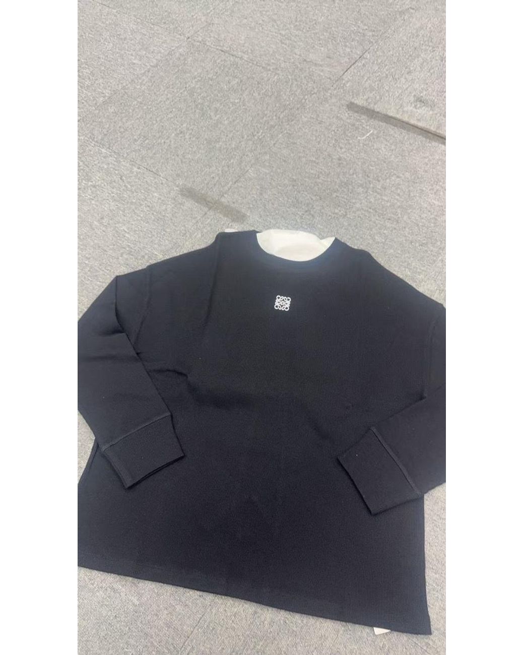 Loewe Blue Long-Sleeved Crewneck T-Shirt for men