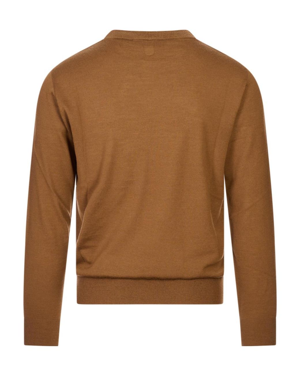 Canali Brown Crew-Neck Long-Sleeve Sweater for men