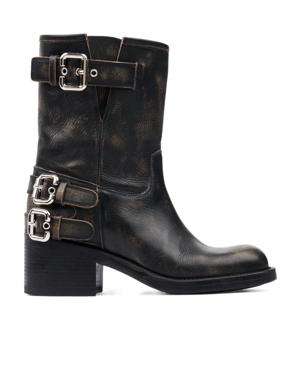 Chloé Black Chloé Dakota Buckle Detailed Boots