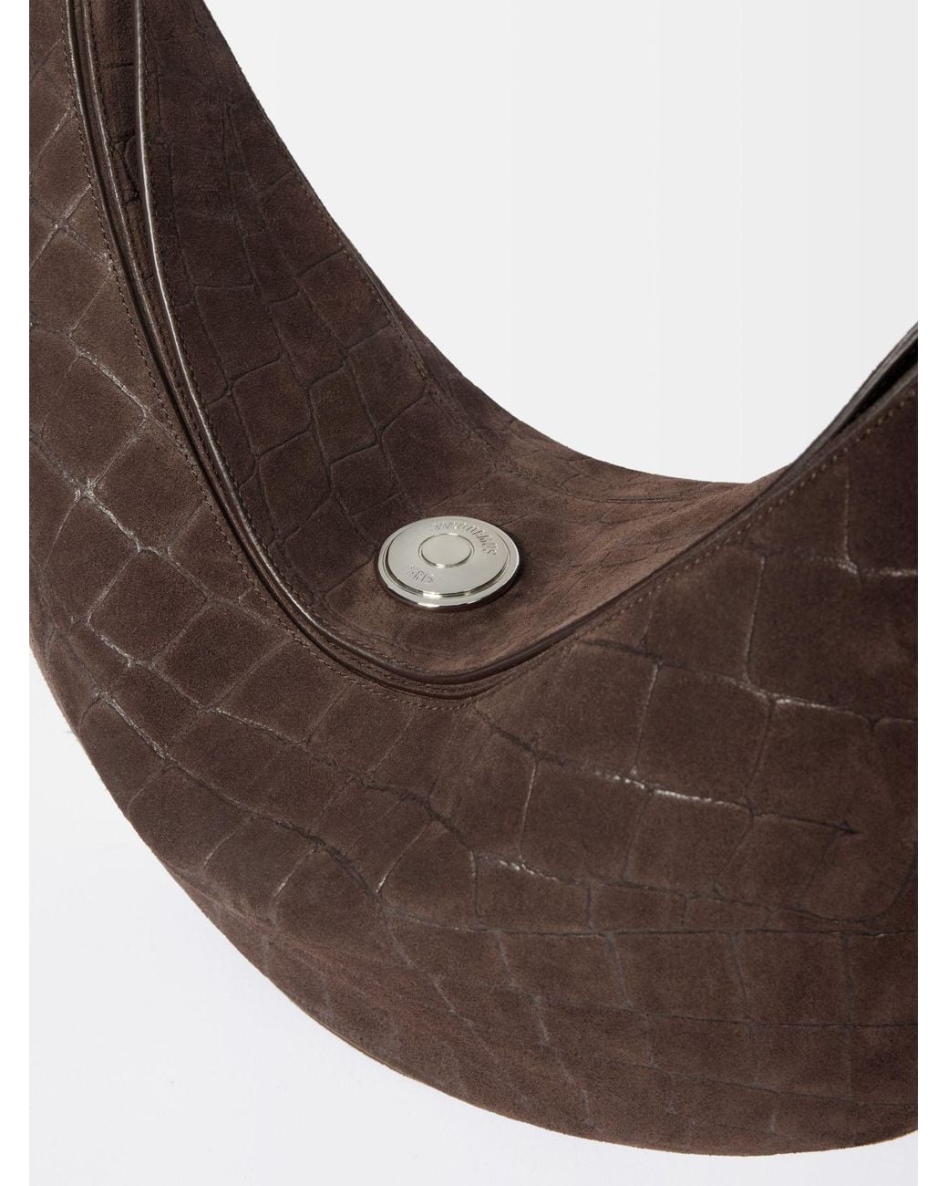 Jacquemus Brown The Ovalo Logo Embossed Shoulder Bag