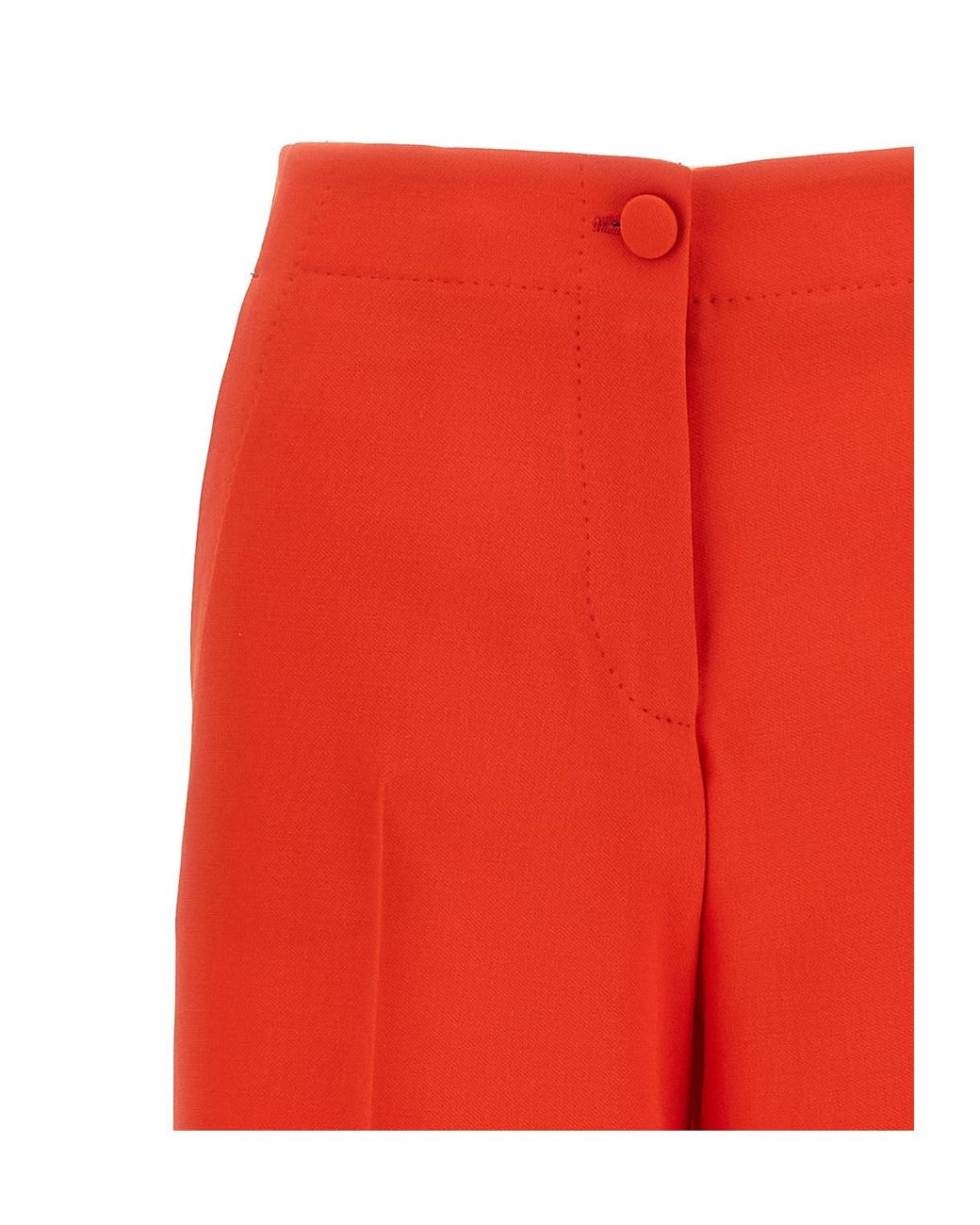 Brioni Red Pleat Wide-Leg Pants