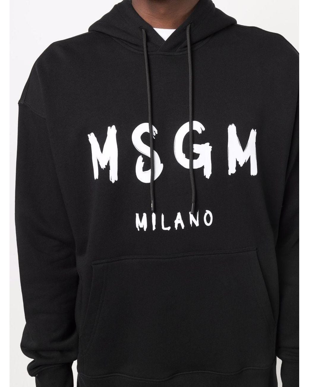 MSGM Black Logo Print Sweatshirt for men