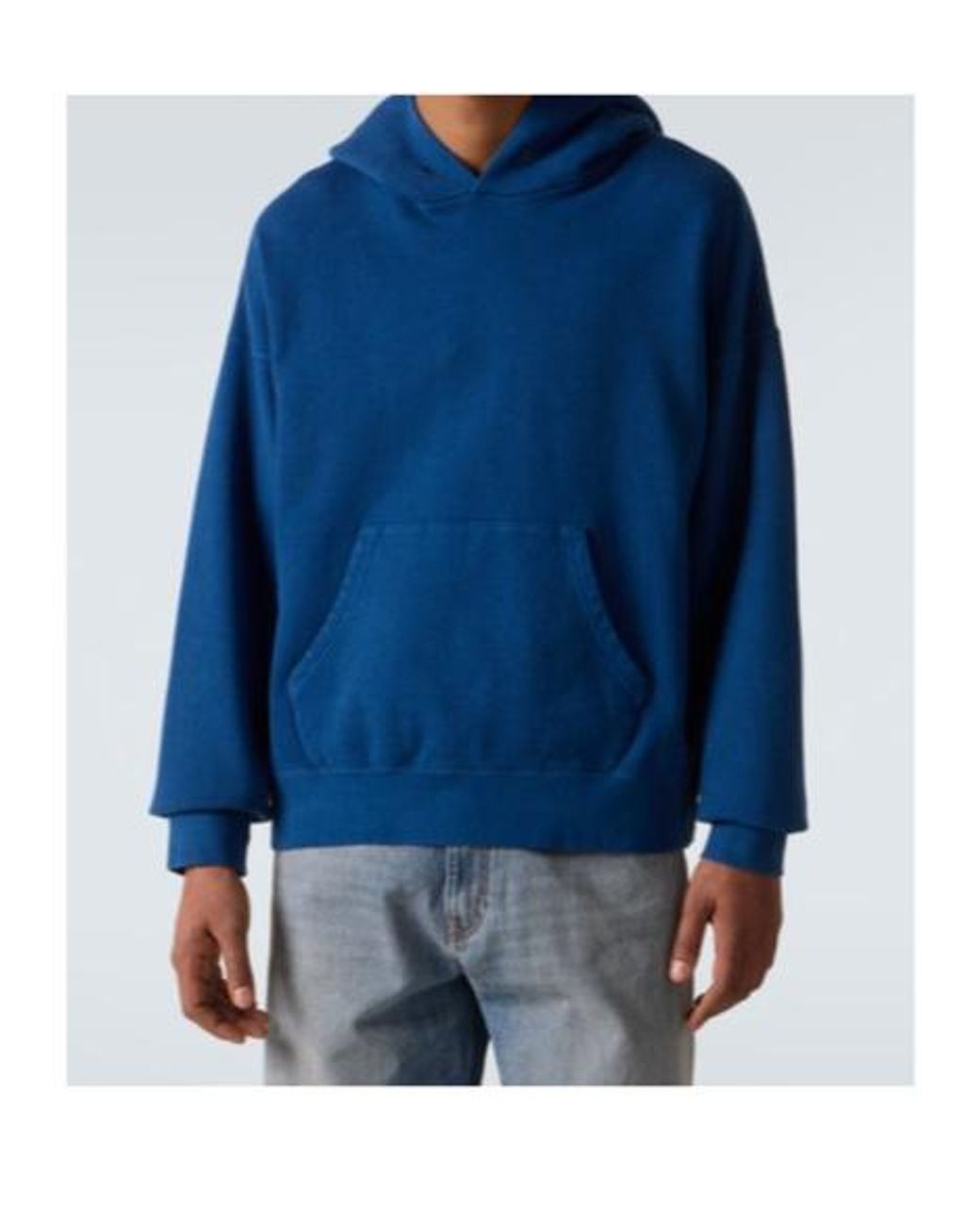 Visvim Blue Cotton Jersey Hoodie for men