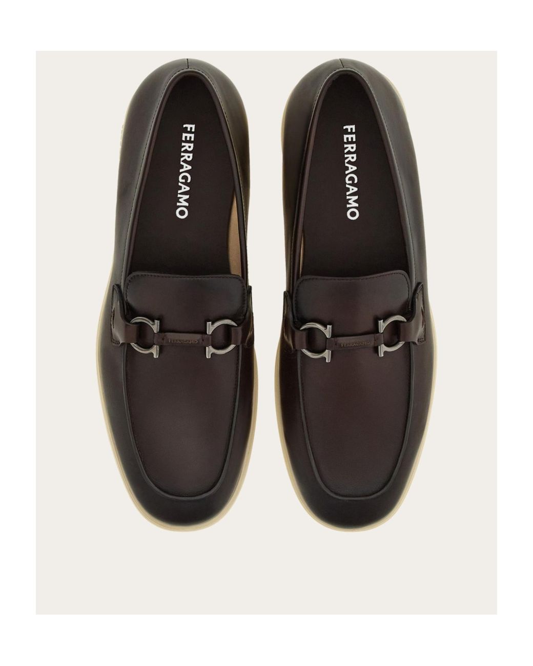 Ferragamo Black Ferragamo Gancini-Plaque Loafers for men
