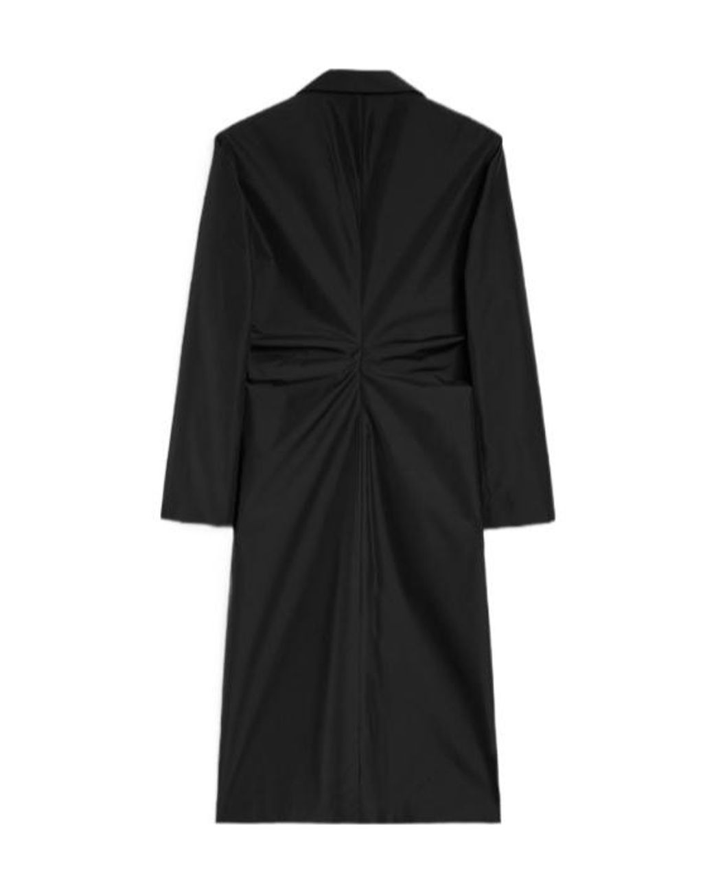 Jil Sander Black Technical Faille Coat
