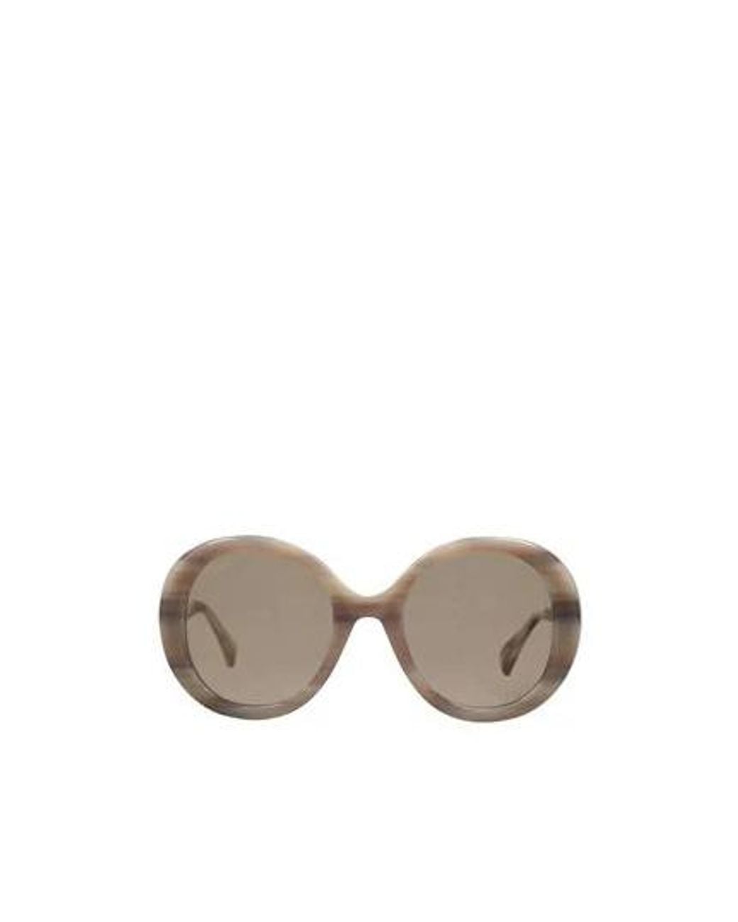 Max Mara White Colored Round Sunglasses