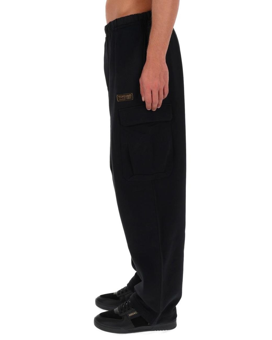 Versace Jeans Couture Black Cargo Jogger Pants for men