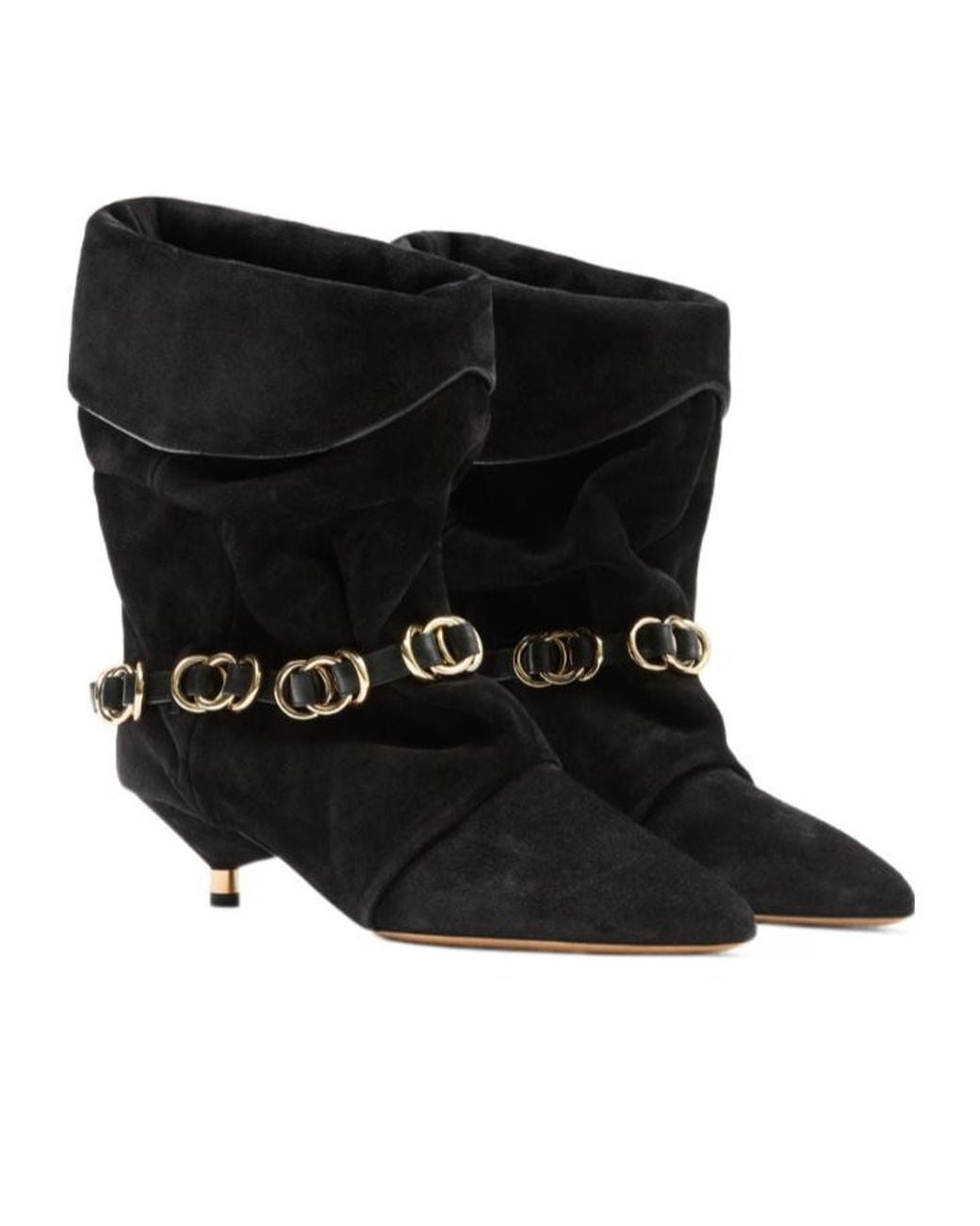 Isabel Marant Black Edrik Ring-Detail Ankle Boots