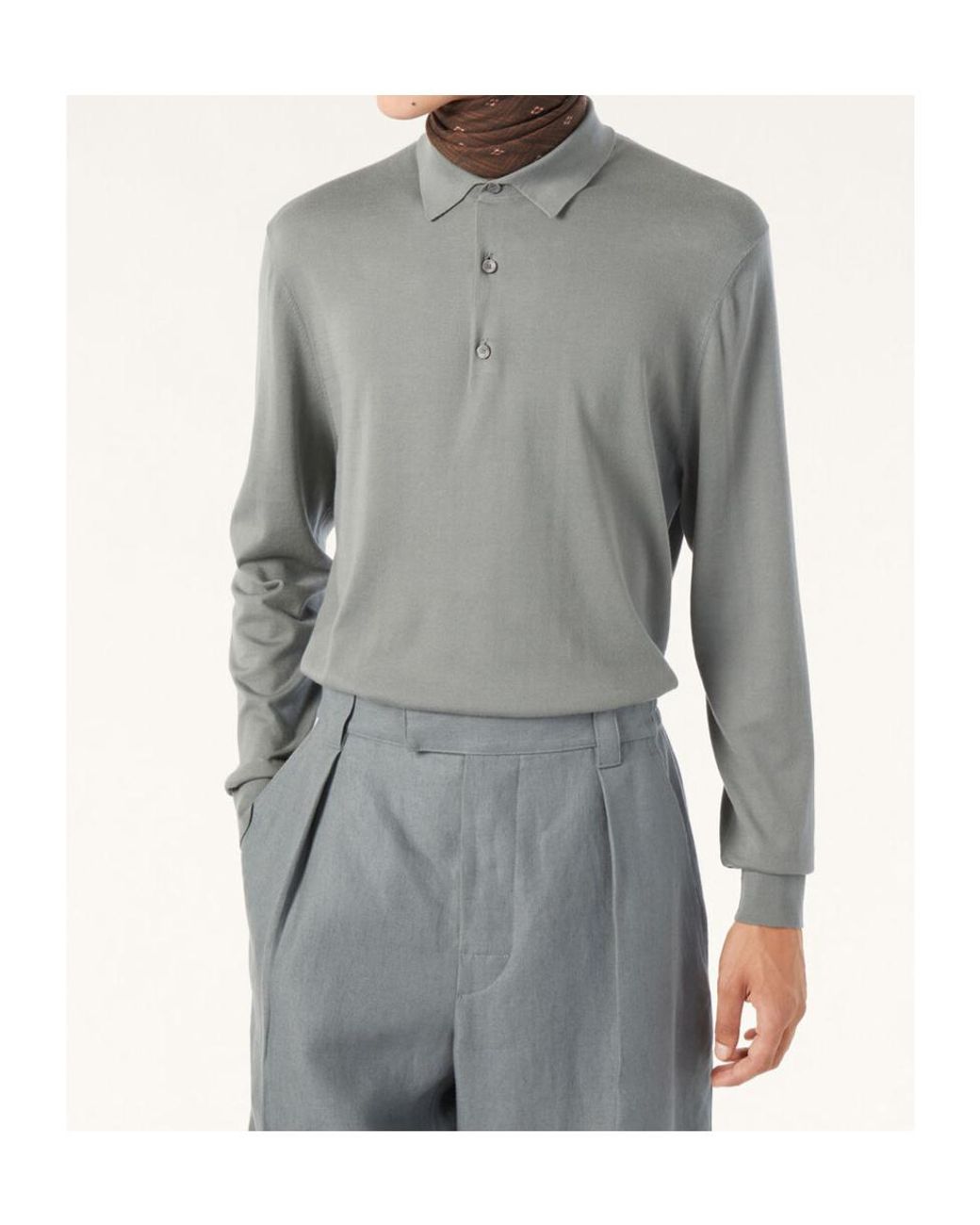 Loro Piana Gray Polo Shirt for men