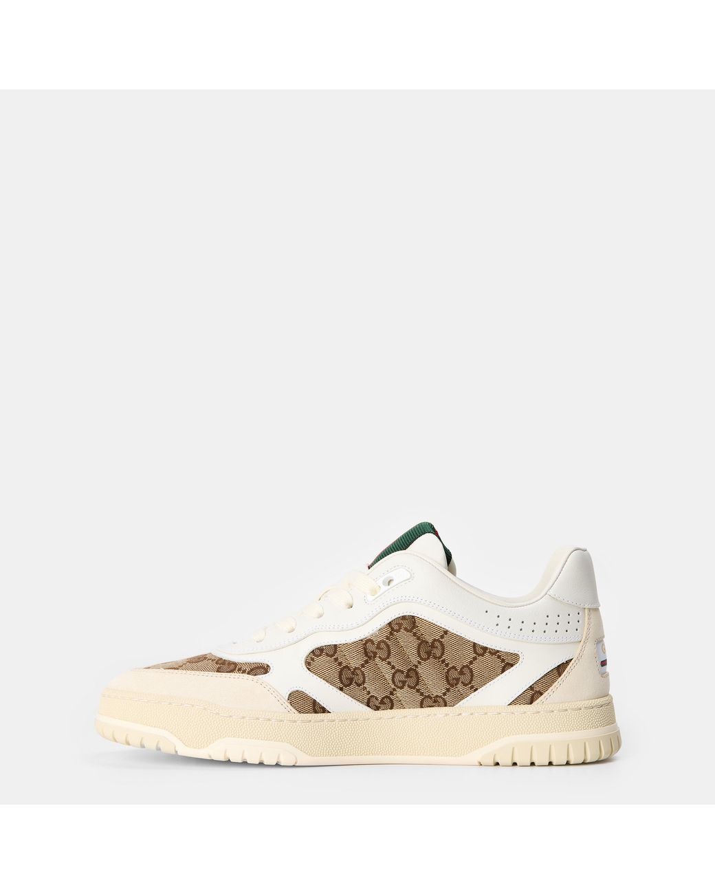 Gucci Natural Lace-Up Casual Sneakers