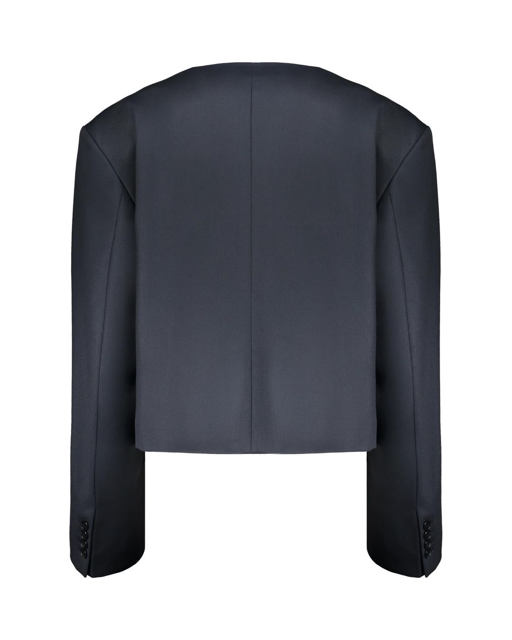 Low Classic Blue Asymmetric Layered Jacket