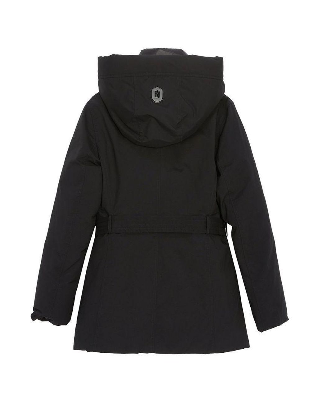 Mackage Black Hooded Long-Sleeved Down Jacket