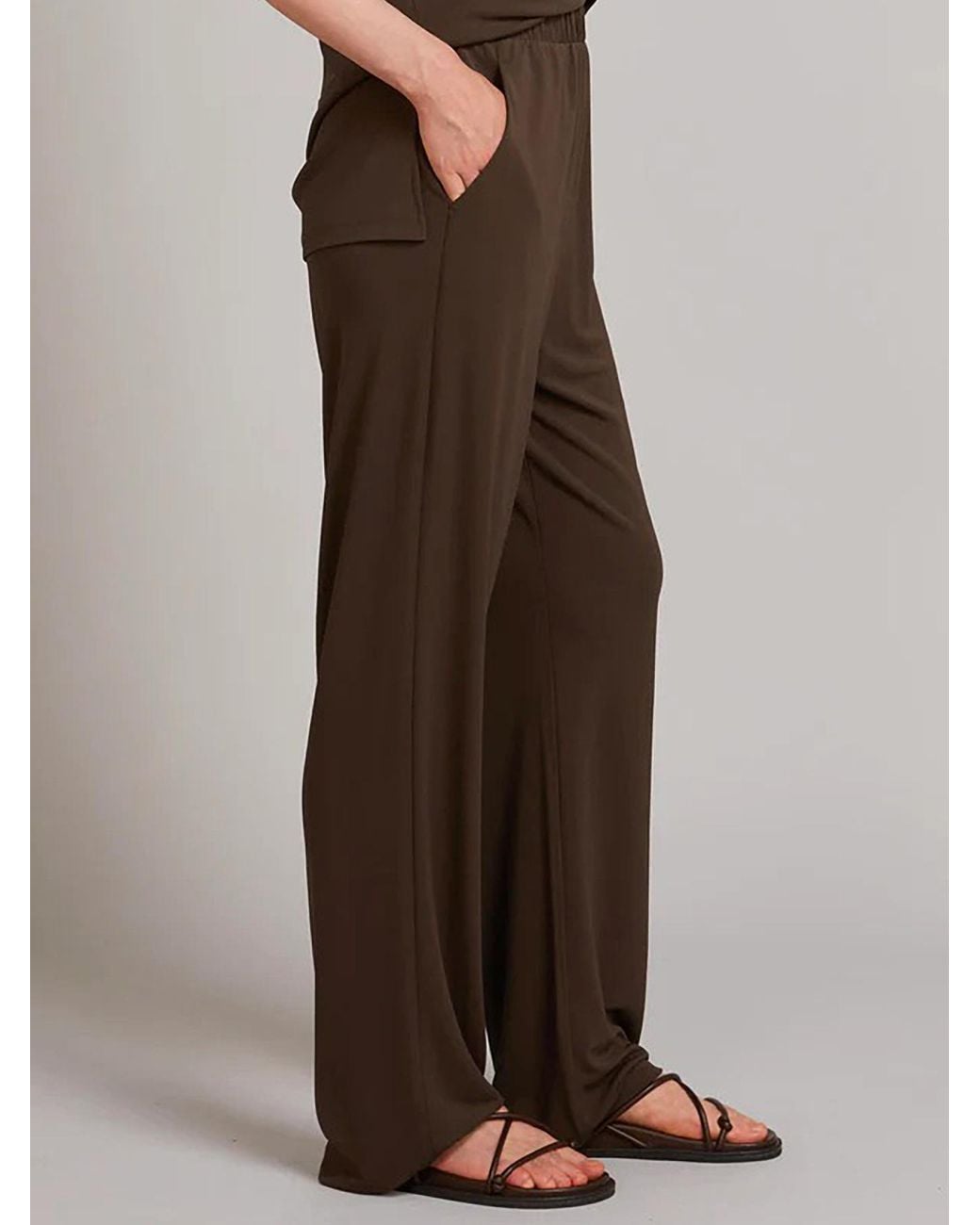 Max Mara Brown Elastic Waist Casual Pants