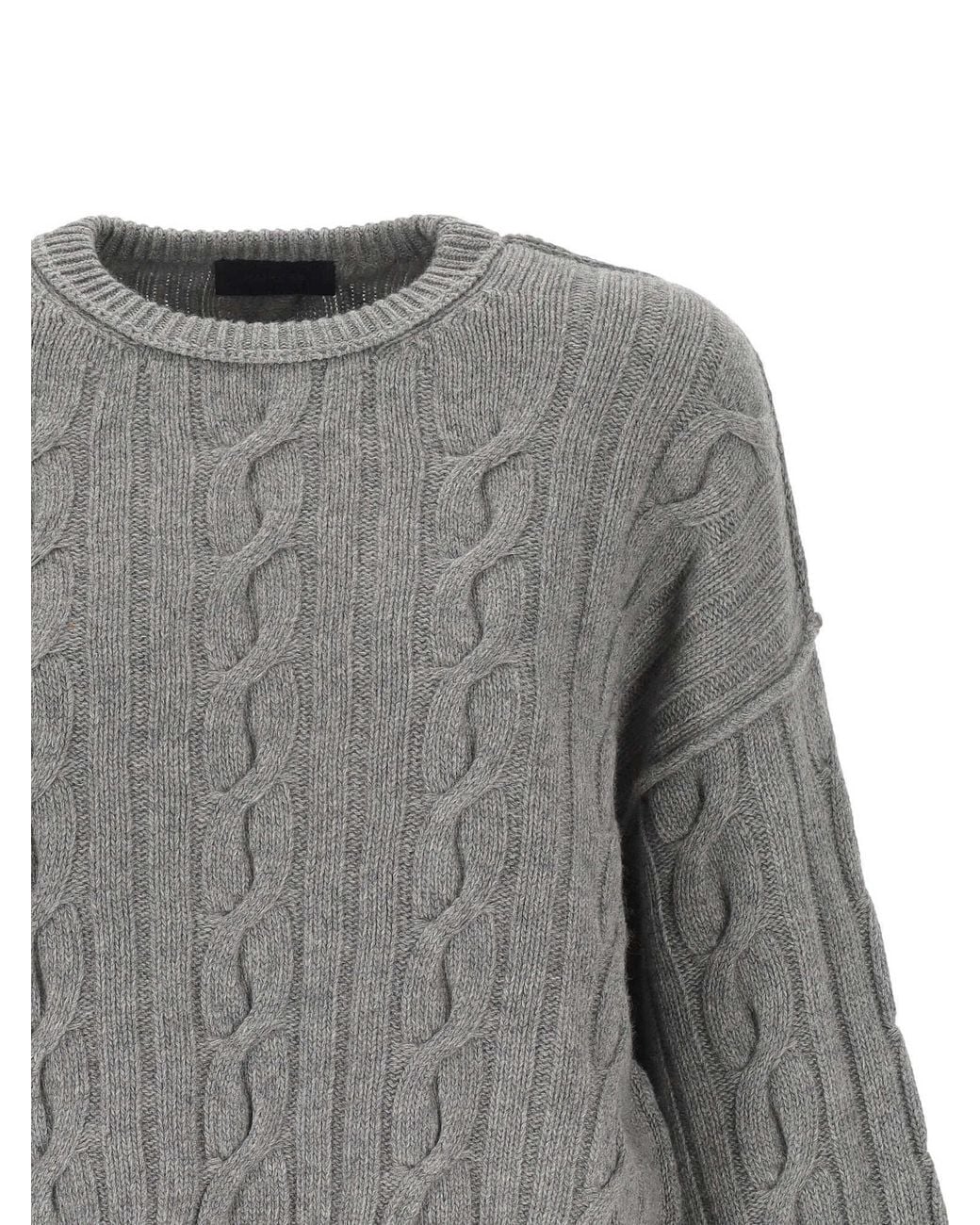 Haikure Gray Karine Pollock Cropped Knitted Sweater