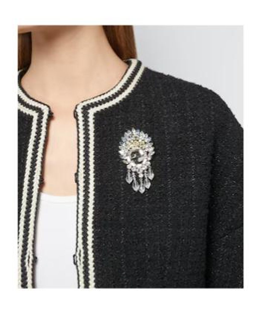 Gucci Black Interlocking G Tweed Jacket