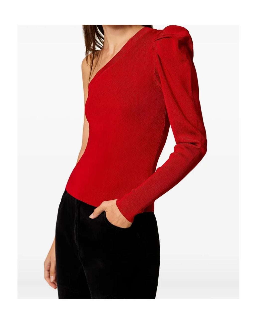 Twinset Red ワンショルダー トップ