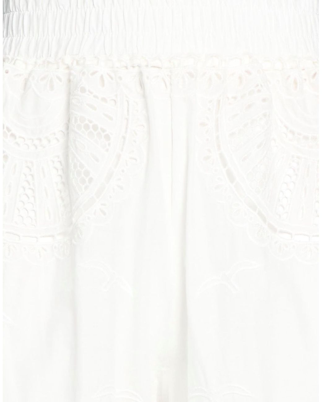 Farm Rio White Elastic Waist Casual Pants