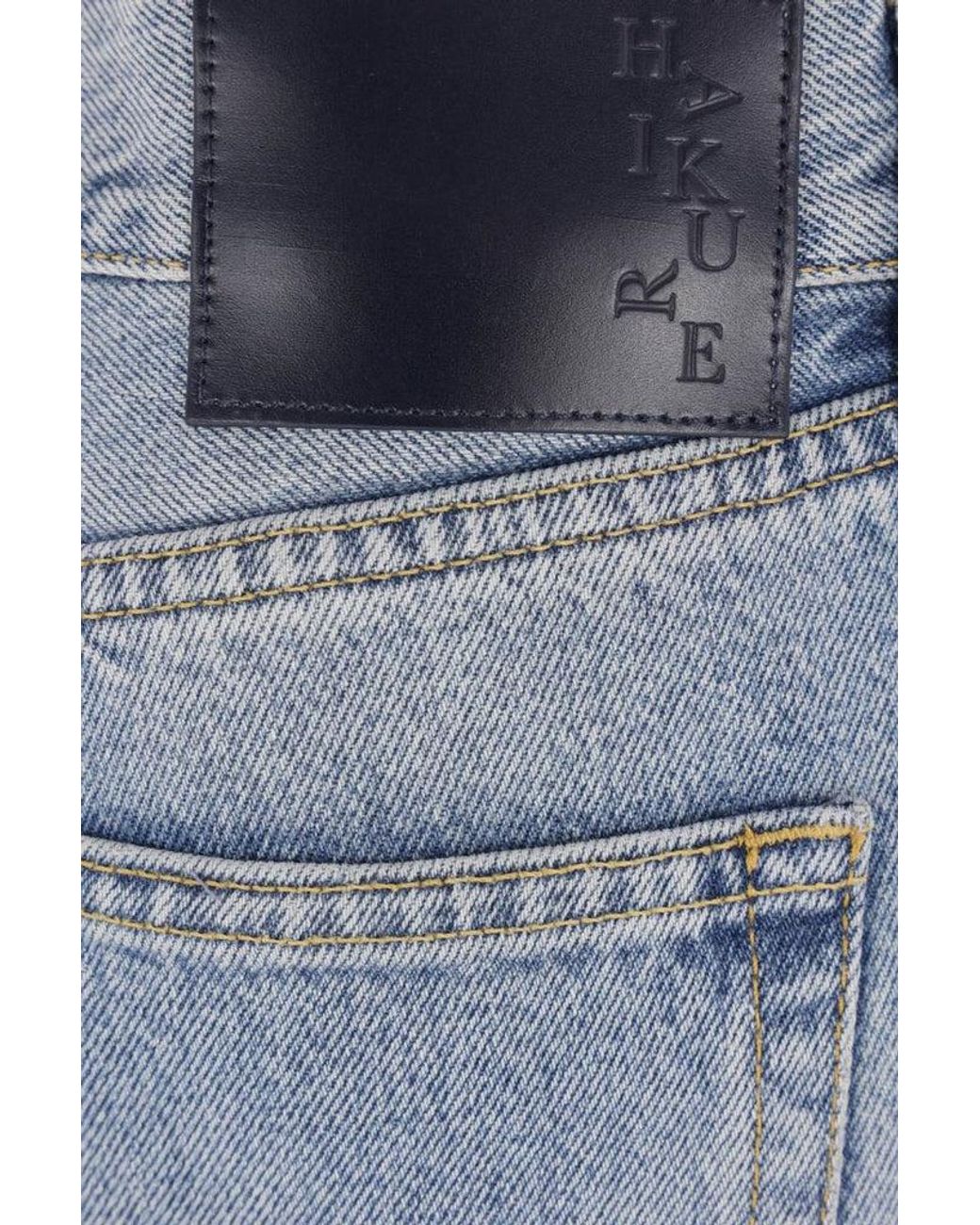 Haikure Blue Carly Logo Patch Straight-Leg Jeans