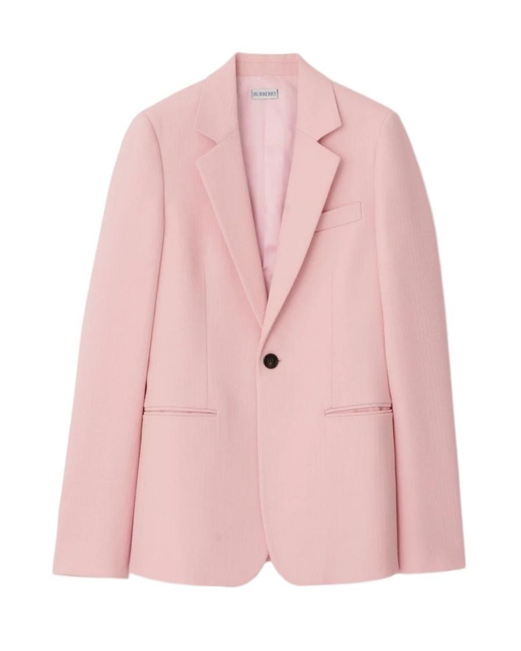 Burberry Pink Single-Breasted Tailored Blazer