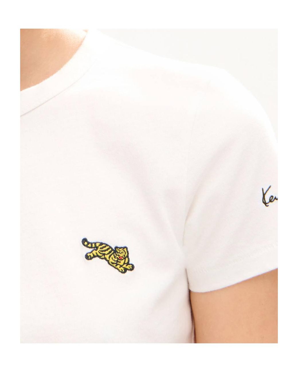 KENZO White Tiger Patch T-Shirt