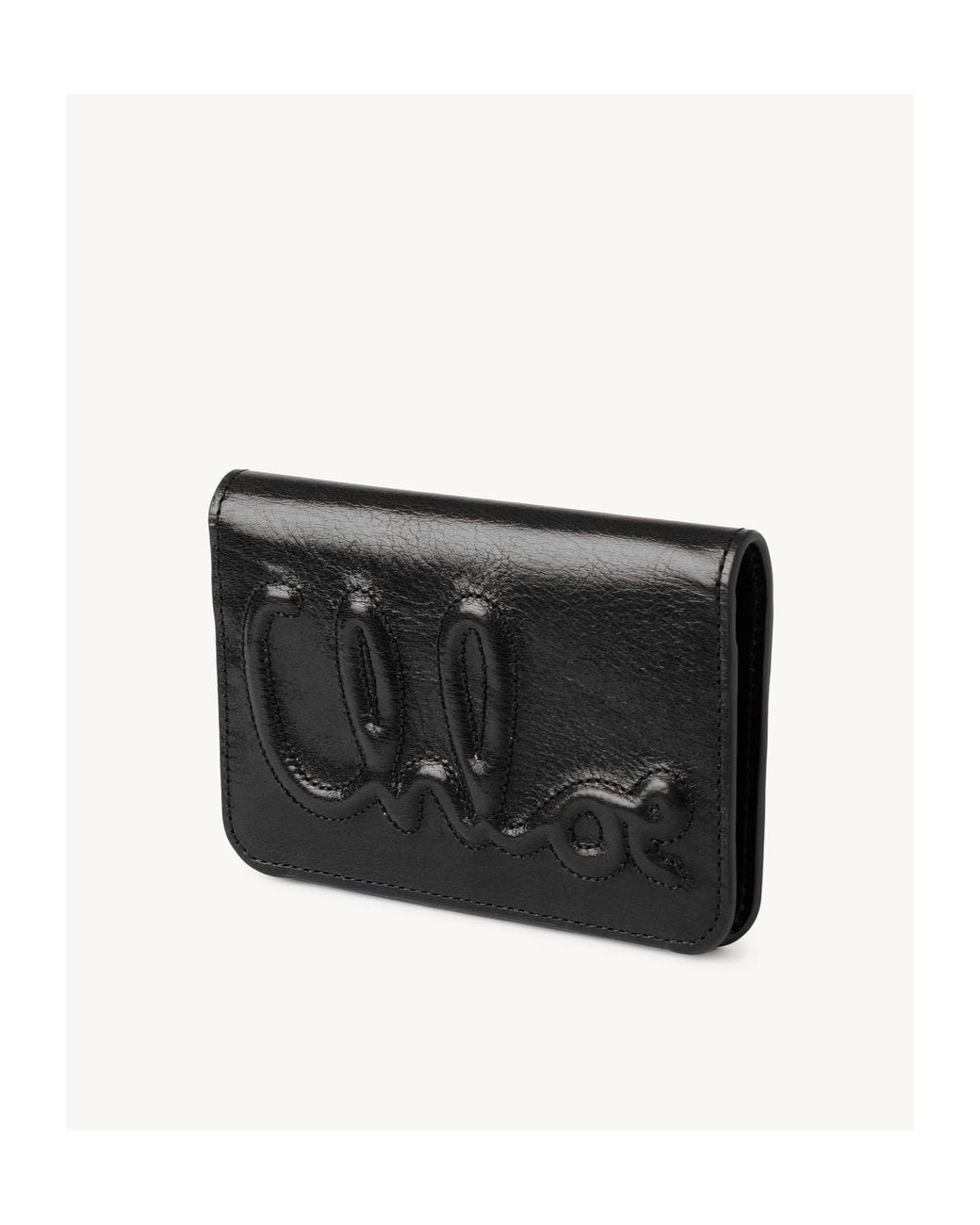 Chloé Black Chloé Logo Patch Wallet