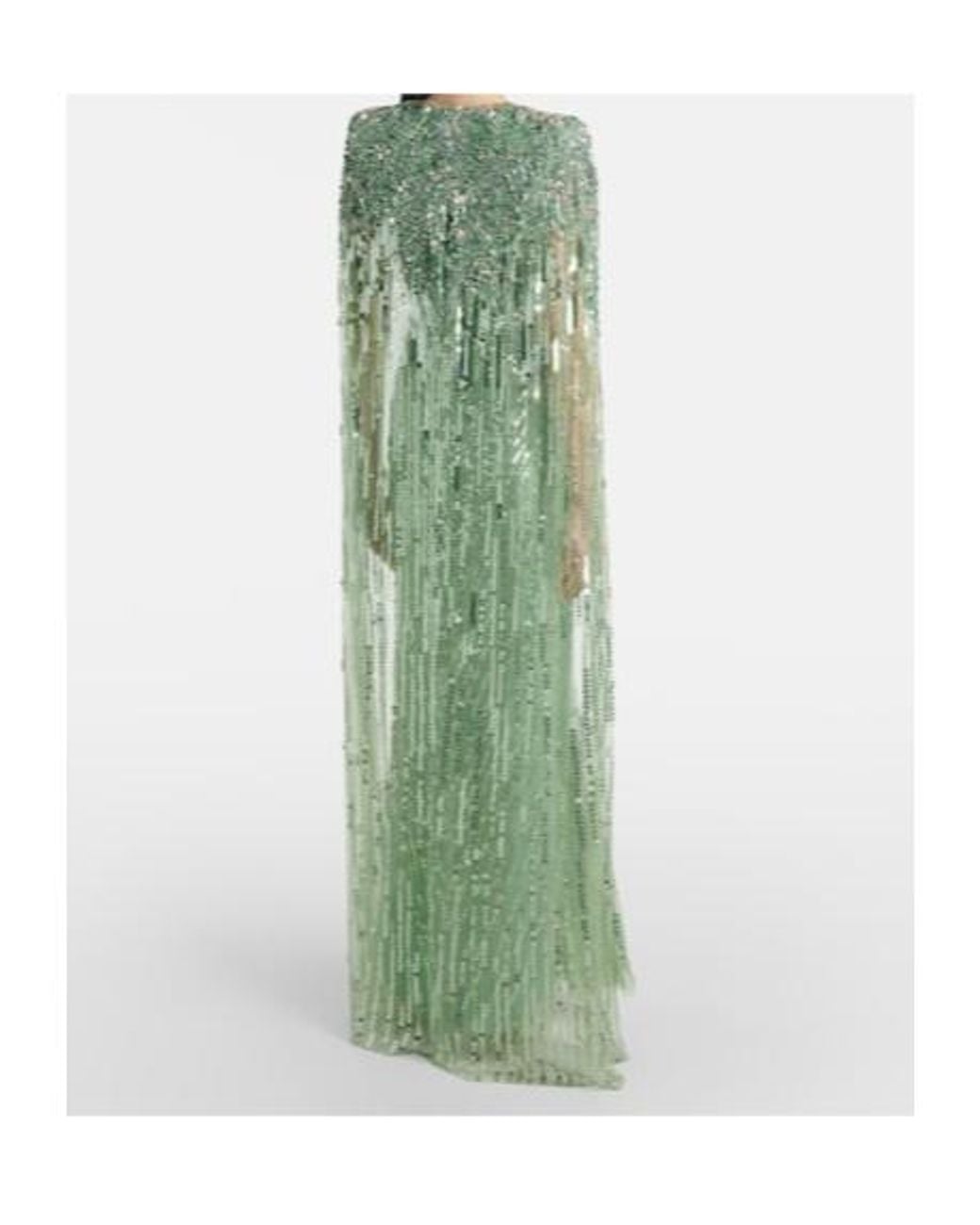 Jenny Packham Green Rush Sequined Gown