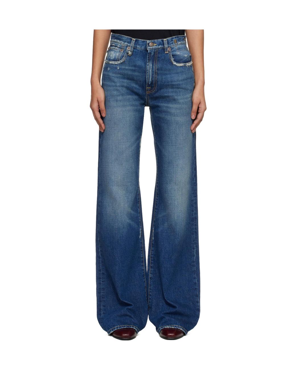 R13 Blue Jane's Belt Loop Jeans