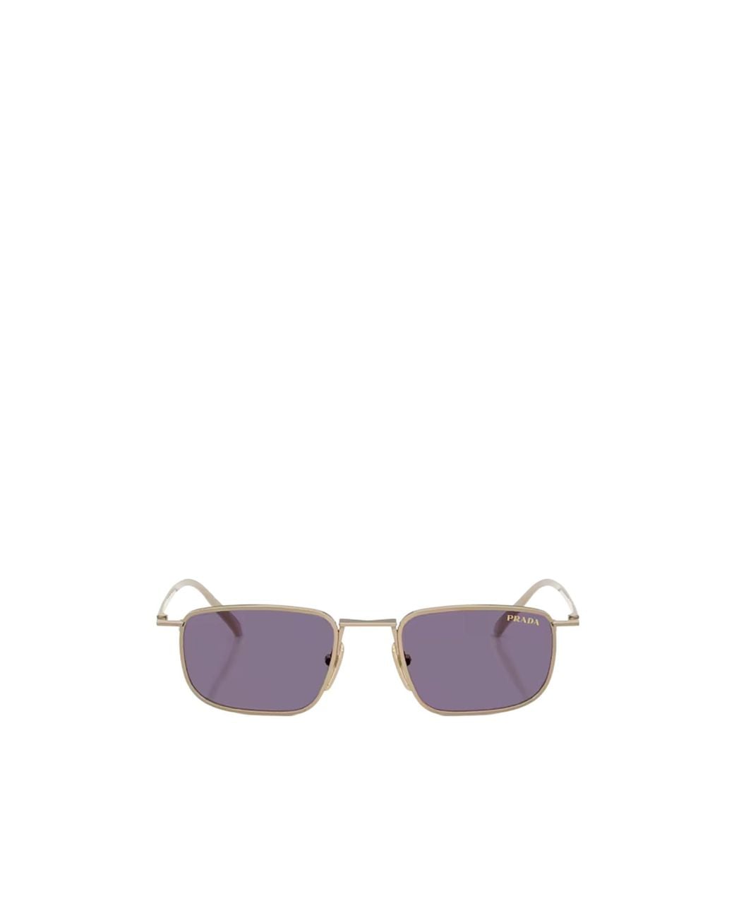Prada Purple Eyewear Rectangular Frame Sunglasses for men