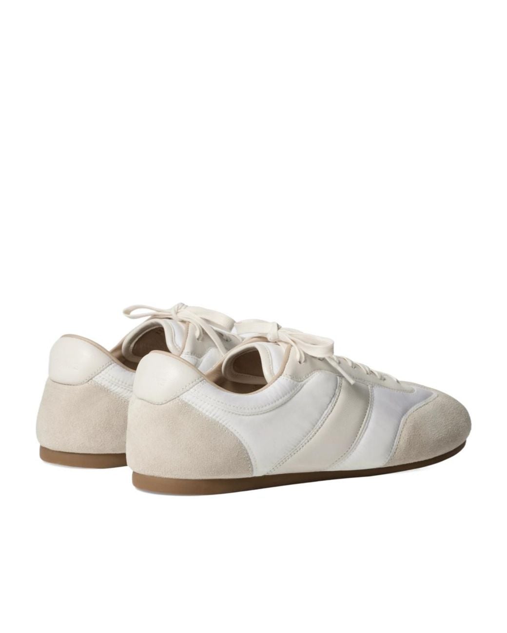 Lemaire White Low Top Lace Up Sneakers
