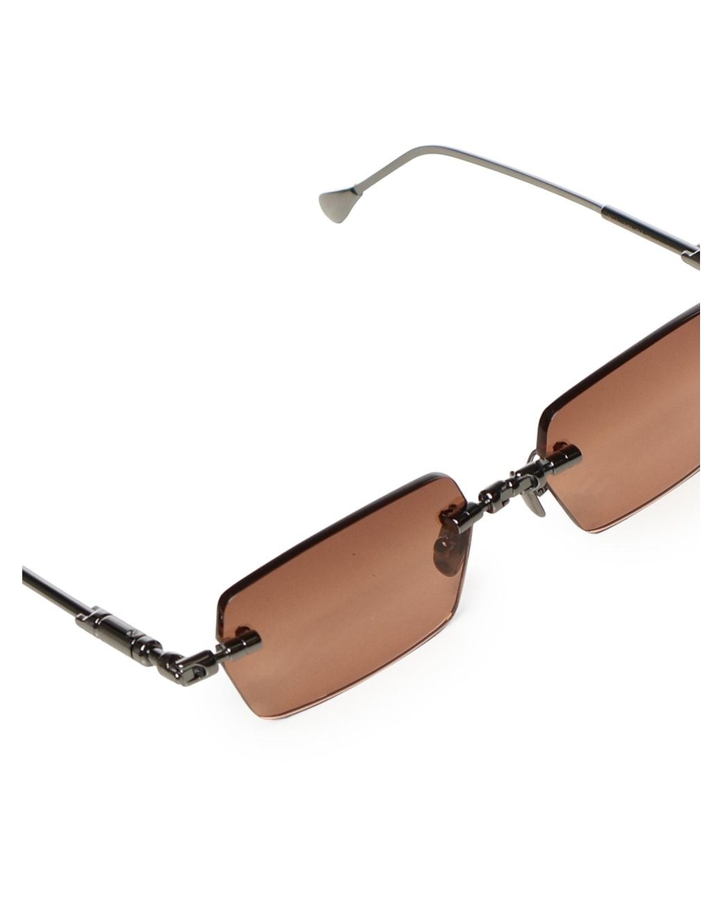 Kuboraum Multicolor Rimless Rectangular Sunglasses for men
