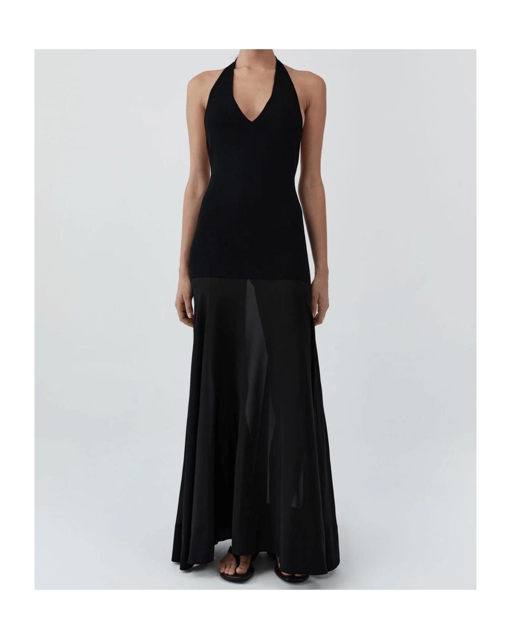 St. Agni Black Backless Dress