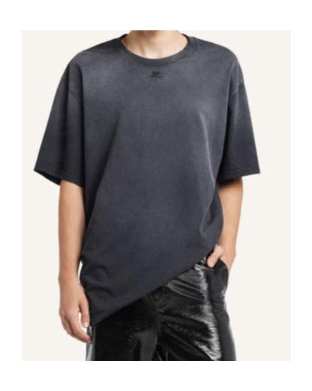 Courreges Blue Courrèges Oversized Solarized T-Shirt for men