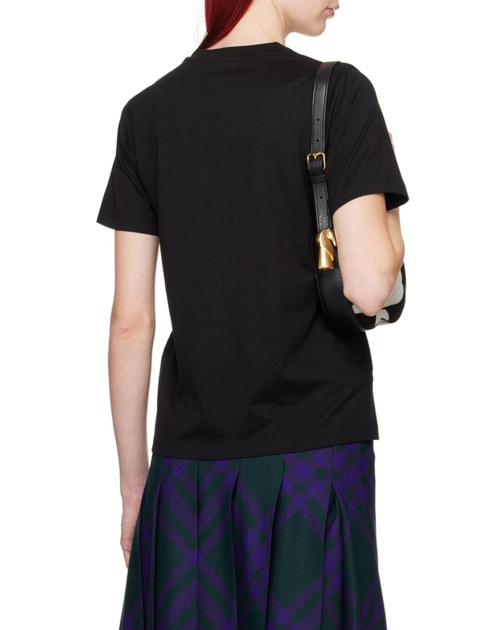 Burberry Black Logo Printed Crewneck T-Shirt