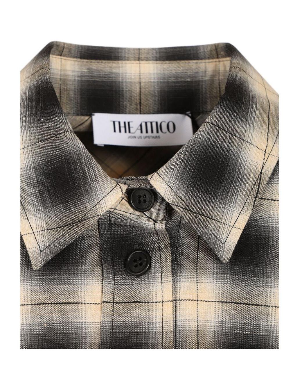 The Attico Gray The Check Oversized Shirt