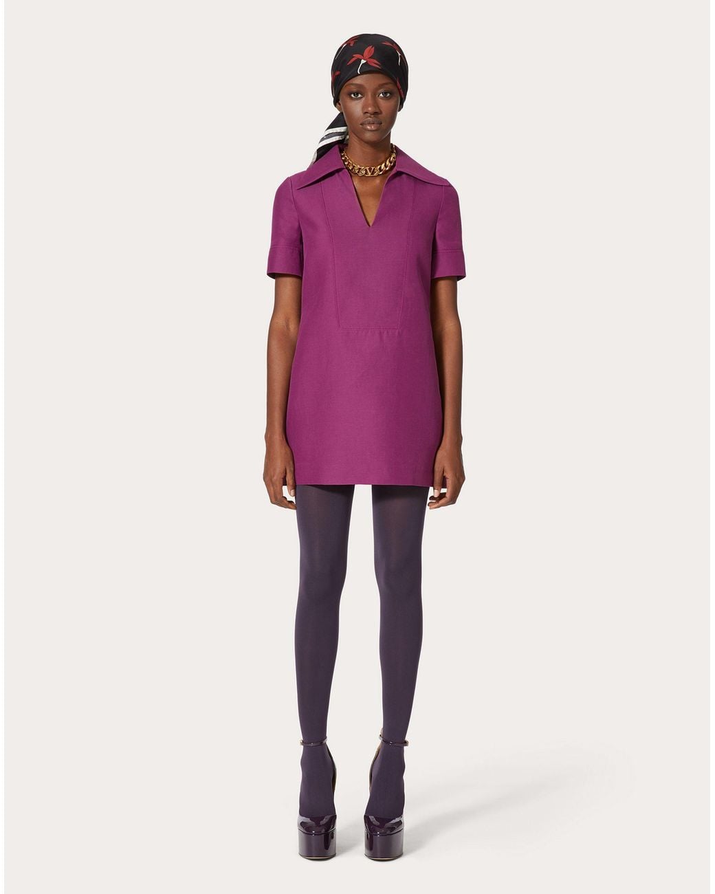 Valentino Purple Logo Dress