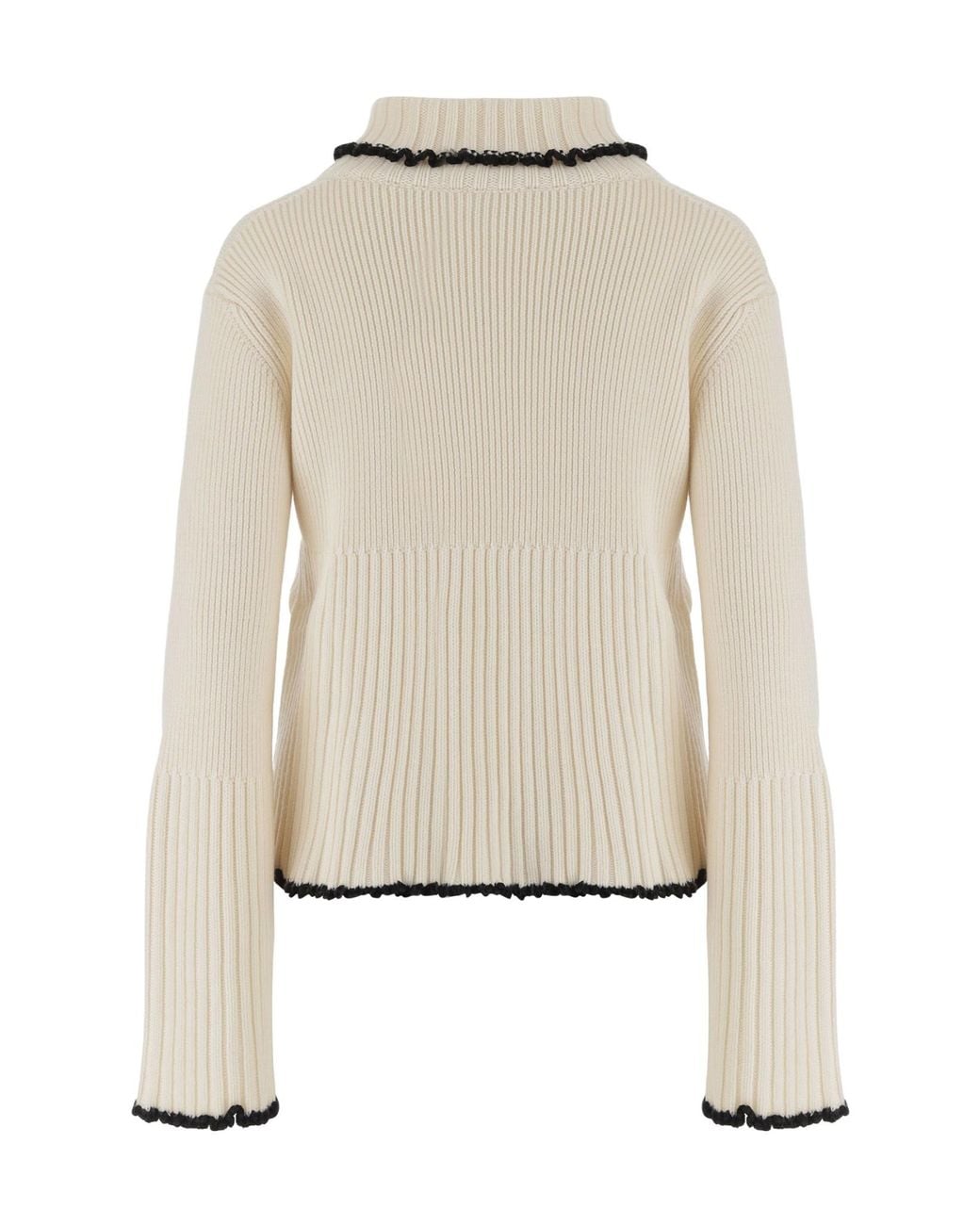 Jil Sander Natural High Neck Long-Sleeved Jumper