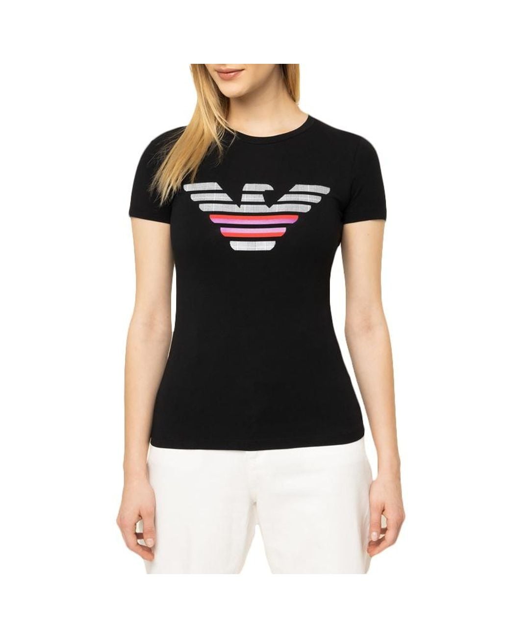 Emporio Armani Black Logo Print T-Shirt