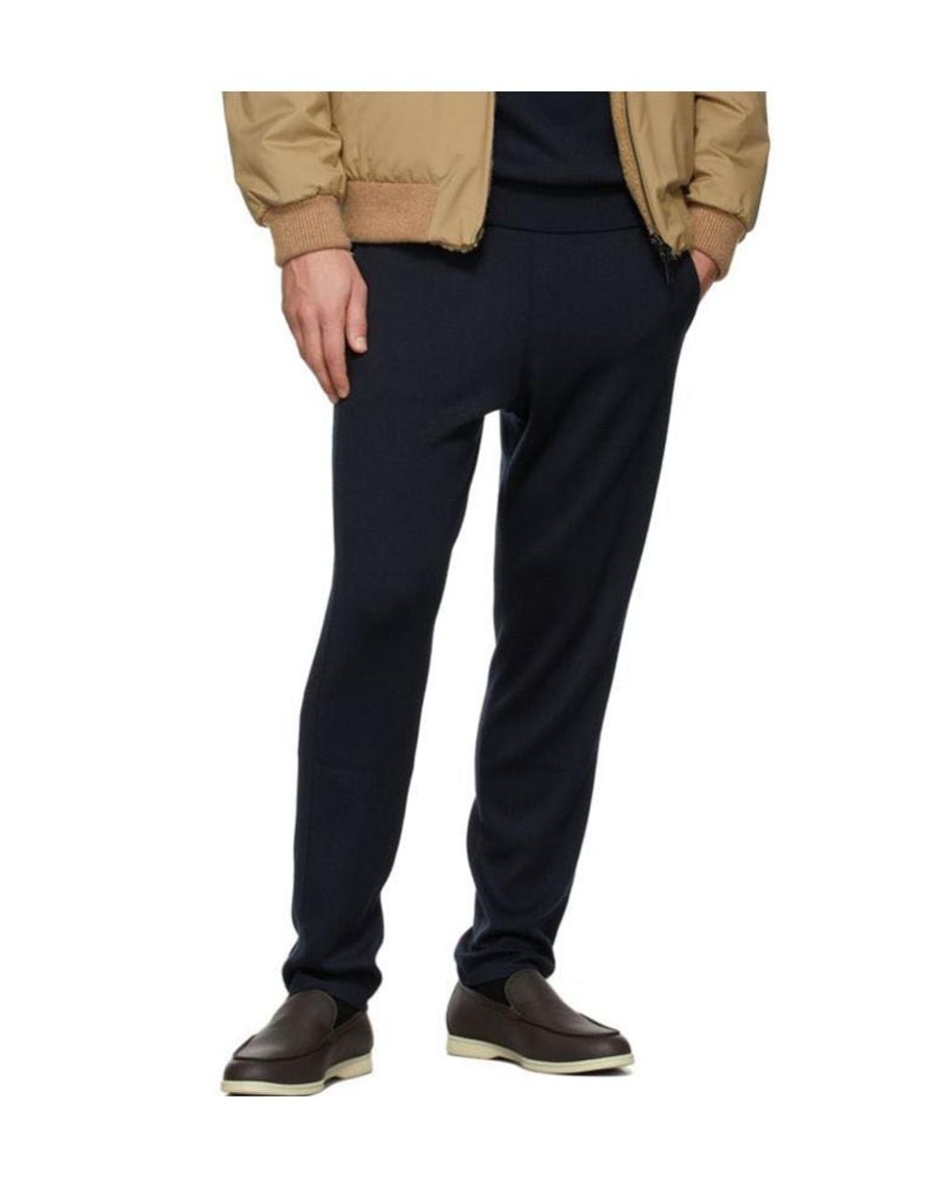 Loro Piana Blue Draw-Cord Strap Sweatpants for men