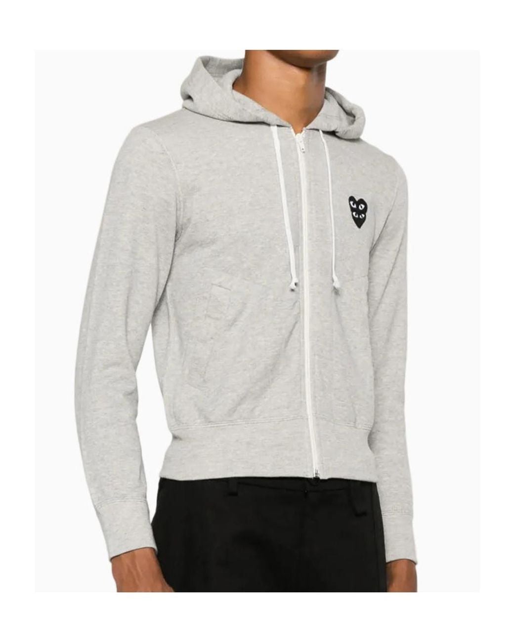 COMME DES GARÇONS PLAY Gray Hoodie for men