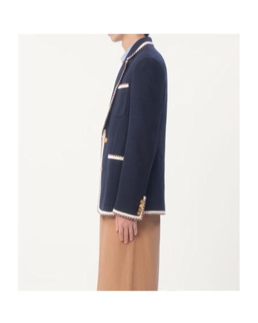 Valentino Blue Single-Breasted Straight-Hem Blazer for men