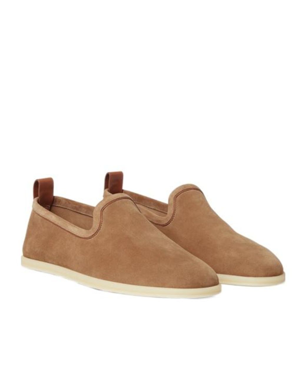 Loro Piana Brown Venice Pull-Tab Loafers for men