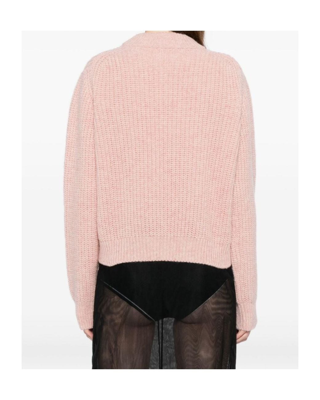 CECILIE BAHNSEN Pink Floral Knit Pullover